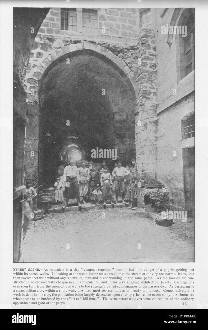 831 Jerusalem. Street Scene, 32. Heiligen Land fotografiert. Daniel B. Shepp. 1894 Stockfoto