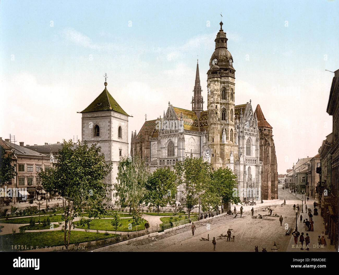 . Englisch: ungarische Heilige Elisabeth Kathedrale in Košice (Slowakei) um 1900, Ungarn English: zur Zeit Kaschau (Slowakei) Dom der Heiligen Elisabeth von Ungarn um 1900, Ungarn Sloven? ina: Dóm svätej Alžbety Uhorskej v Košiciach okolo roku 1900, v Árpádházi Uhorsku Ungarisch: Szent Erzsébet dóm Kassán (Ma) 1900 Szlovákia körül, Magyarországon. Zwischen 1890 und 1905 854 Kaschau Dom um 1900 Stockfoto