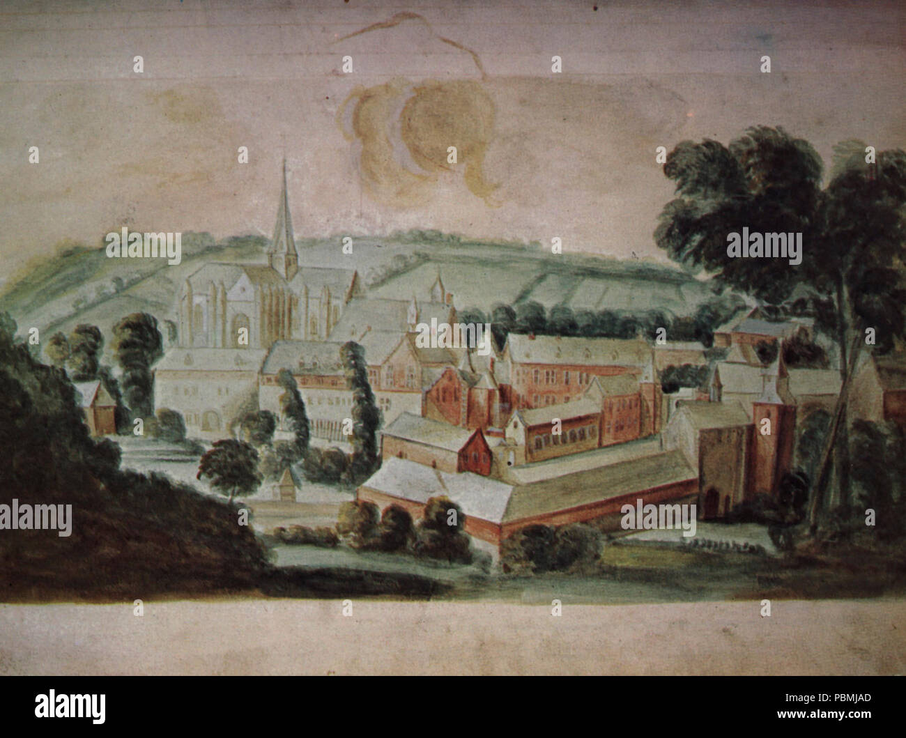 Abbaye Le Val-Saint-Lambert, ca 1700. Stockfoto