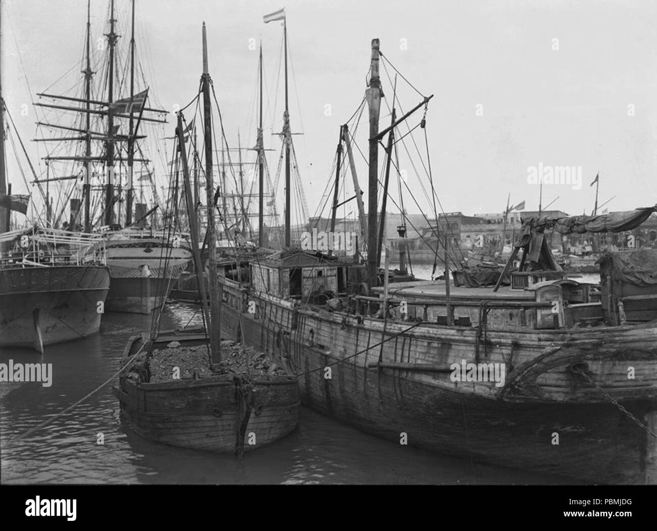 876 La Boca Schiffe 1900 Stockfoto