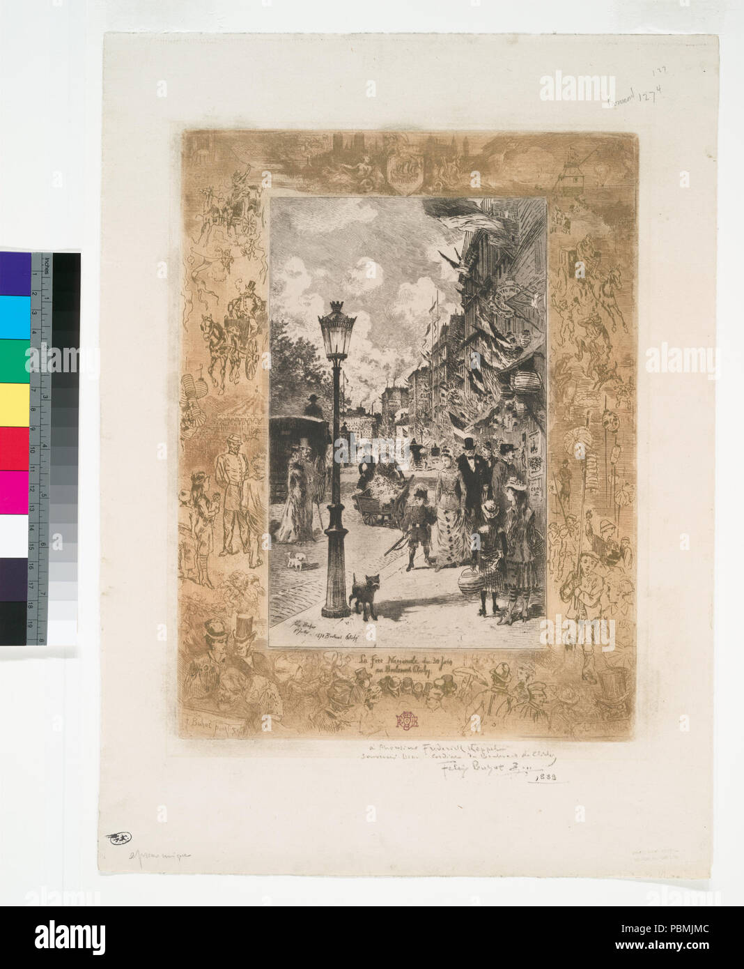 877 La Fête nationale au Boulevard de Clichy (Nypl b 12391416-498469) Stockfoto