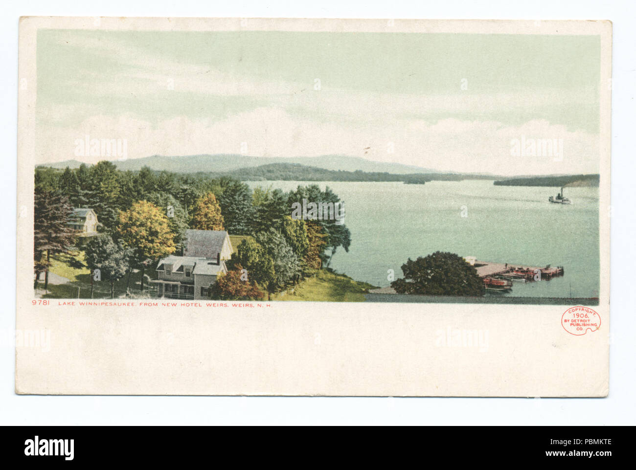 882 See vom Neuen Hotel, Wehre, Lake Winnipesaukee, N. H (Nypl b 12647398-68503) Stockfoto