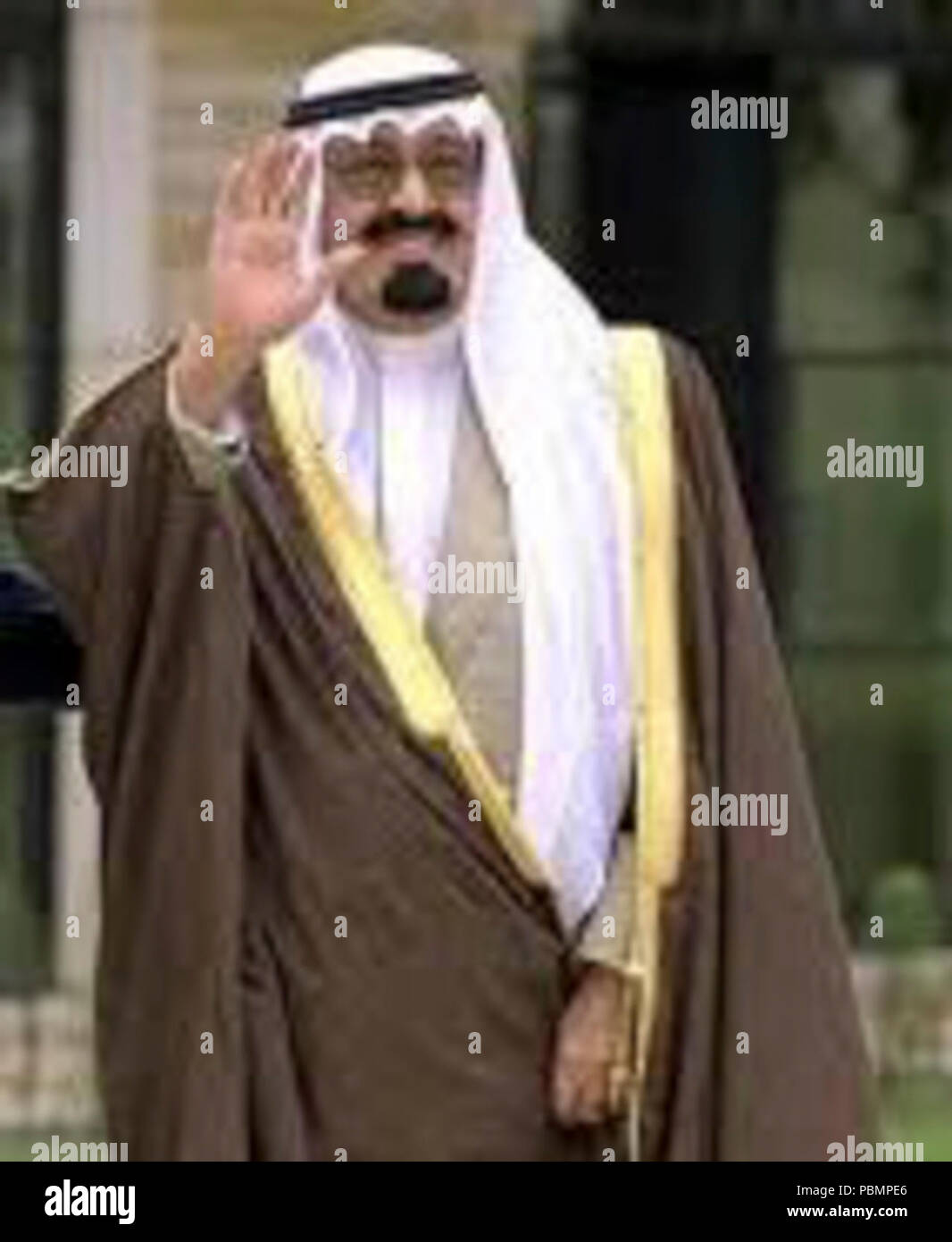 Abdullah von Saudi-Arabien tragen Braun" bisht. Stockfoto