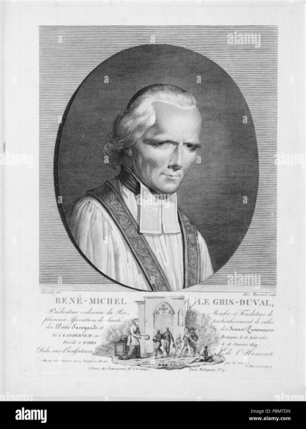 Abbé René-Michel Legris-Duval (1765-1819). Stockfoto