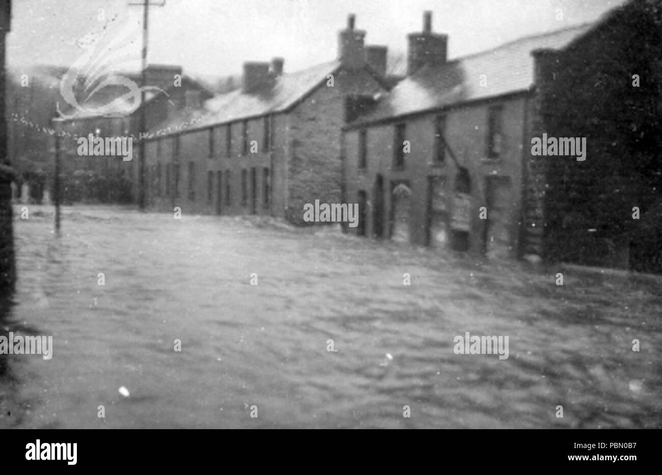 Abernant Hochwasser Dez 1912. Stockfoto