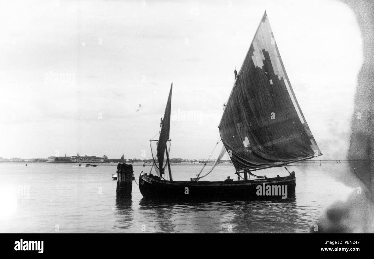 976 Látkép ein San Giorgio Maggiore sziget felől ein San Servolo sziget és a Lido felé. 57738 Fortepan Stockfoto