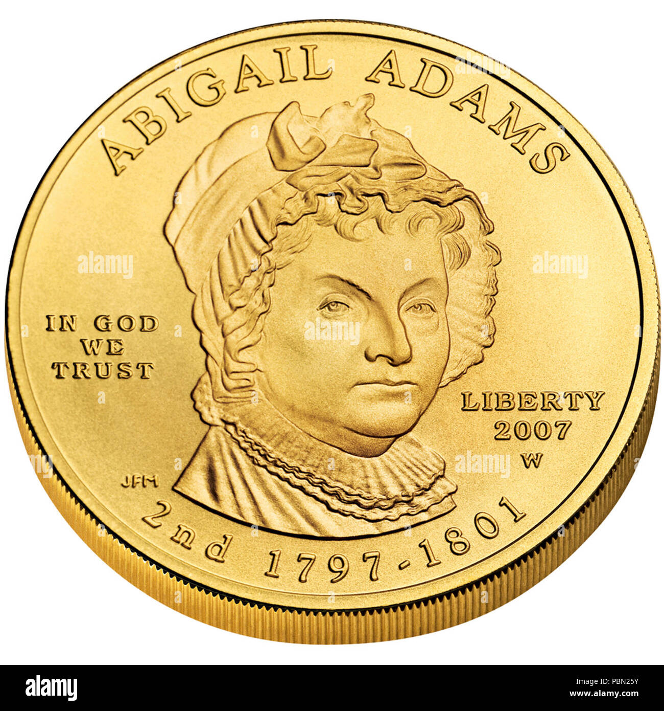 Abigail Adams ersten Gatten Münze Vorderseite. Stockfoto