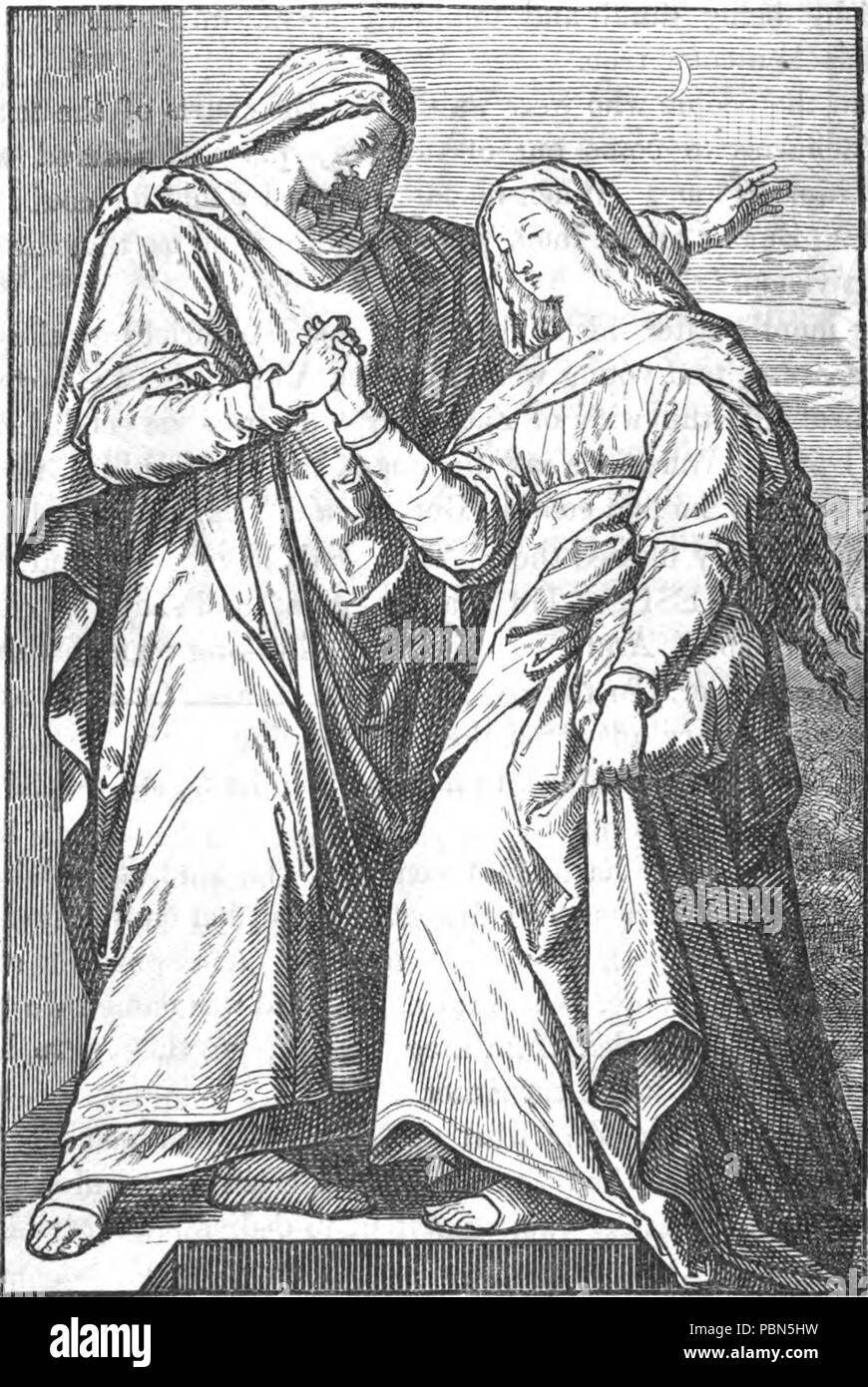 1004 Maria besucht Elisabet Stockfoto