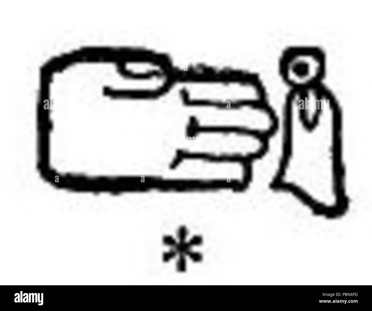1009 Maya Hieroglyphen Randnote 121 Stockfoto
