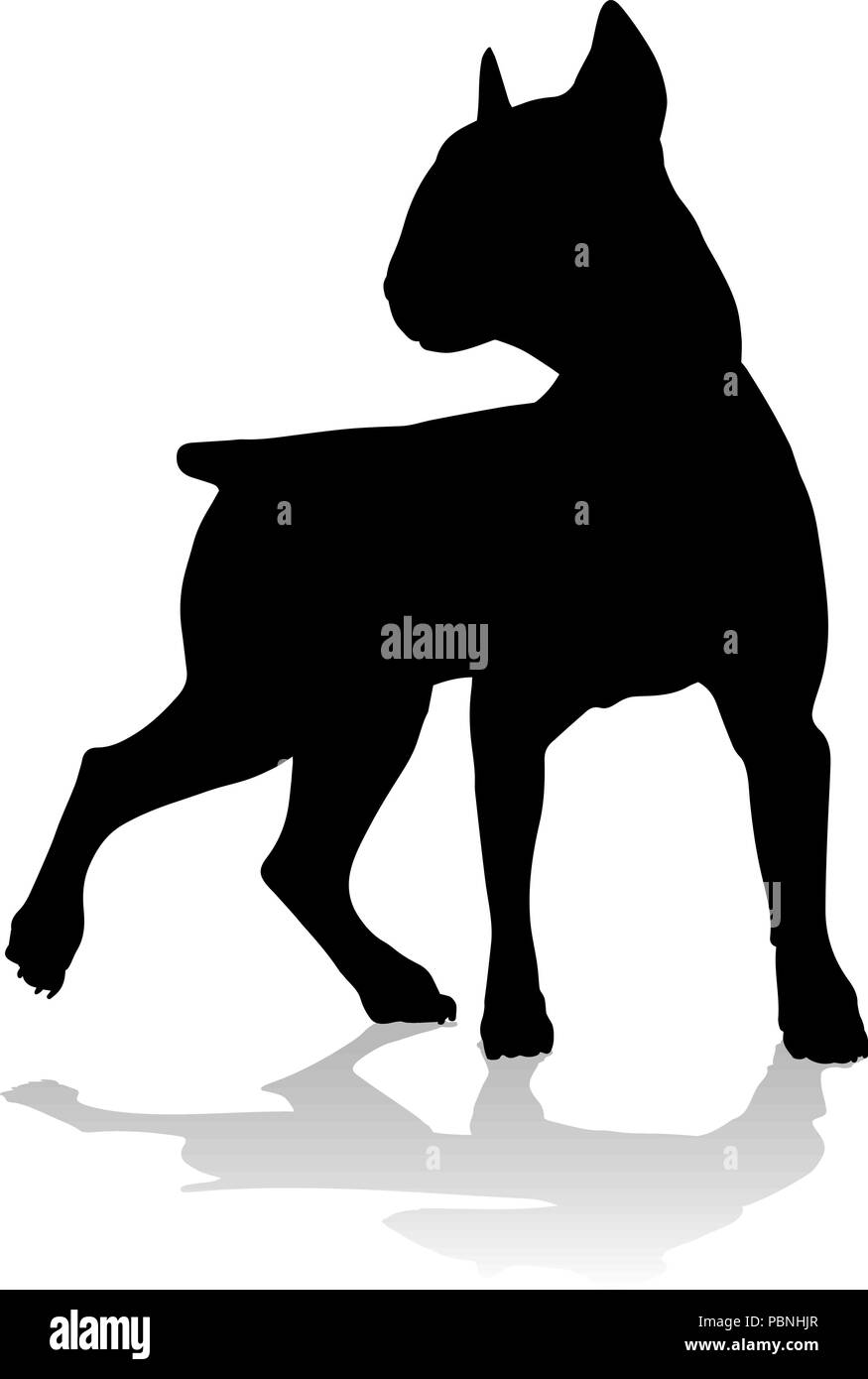Hund Silhouette Haustier Stock Vektor
