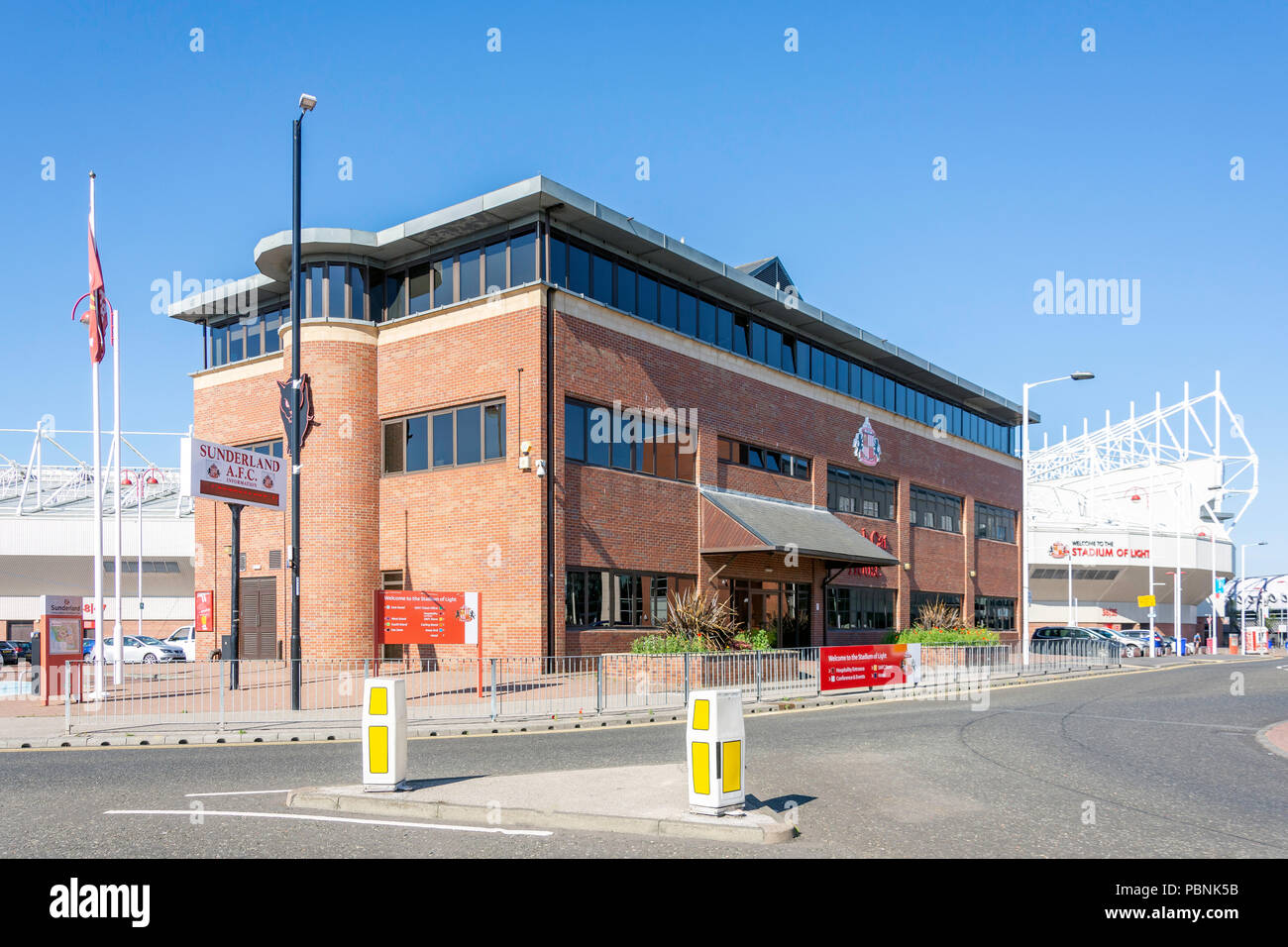 Sunderland A.F.C Hauptsitz & Stadion des Lichts, Stadion, Schafställe, Sunderland, Tyne und Wear, England, Vereinigtes Königreich Stockfoto