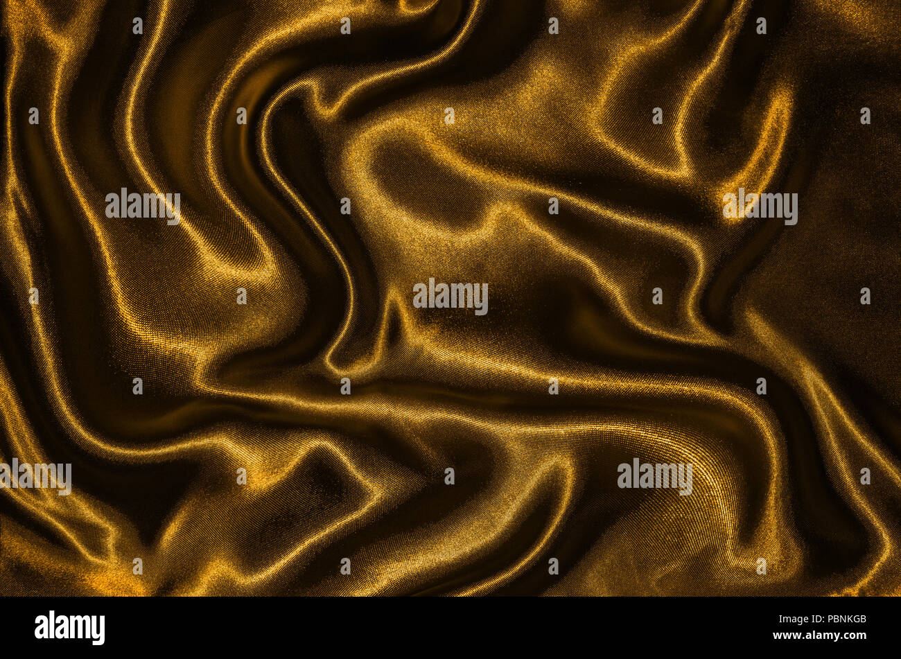Zusammenfassung Hintergrund mit orangefarbenen Stoffen, Tapeten und Textur von textilen Orange, Ansicht von Oben und Welle der Streifen Stoff. Stockfoto