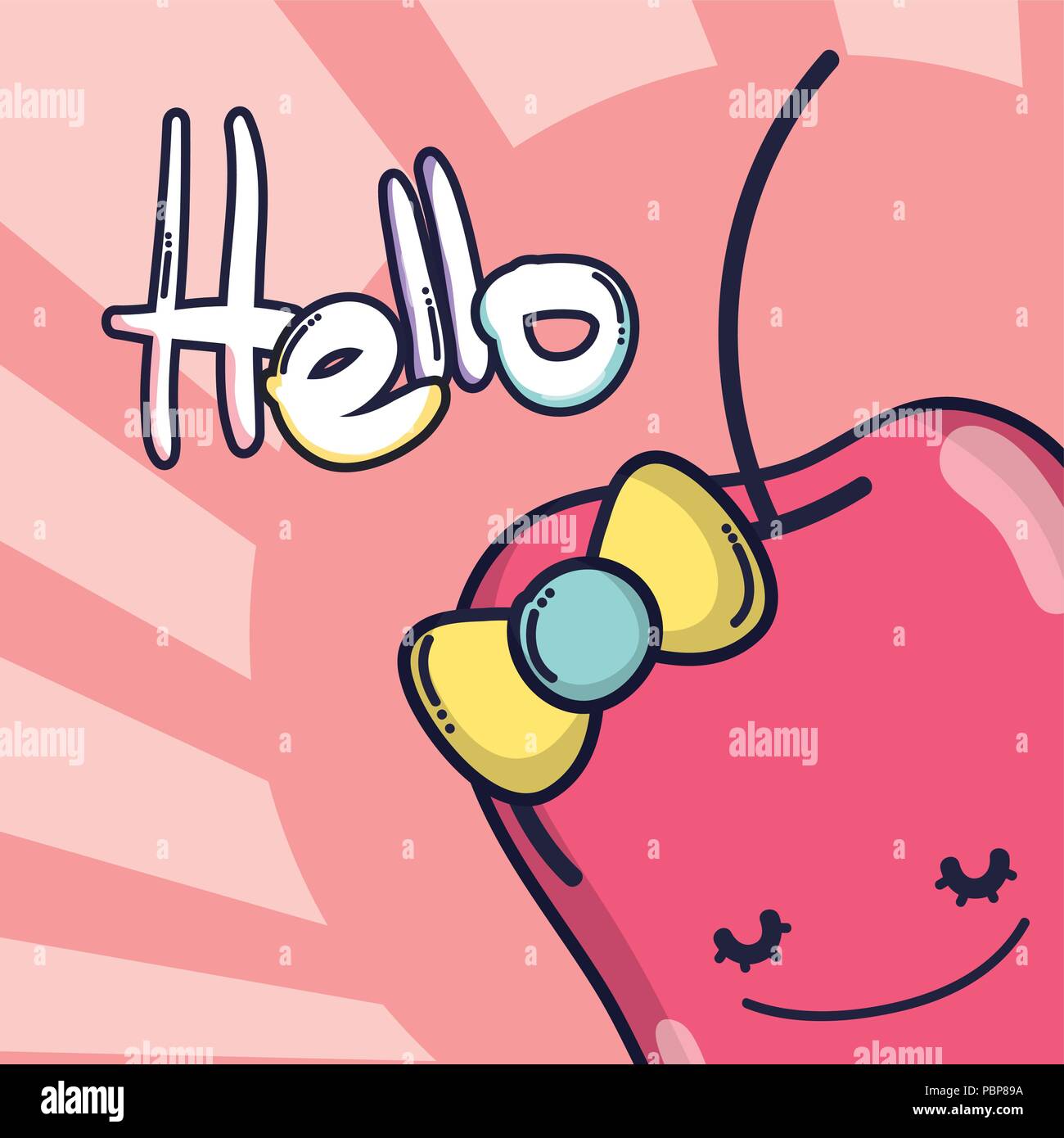 Cute hello Karte Stock Vektor