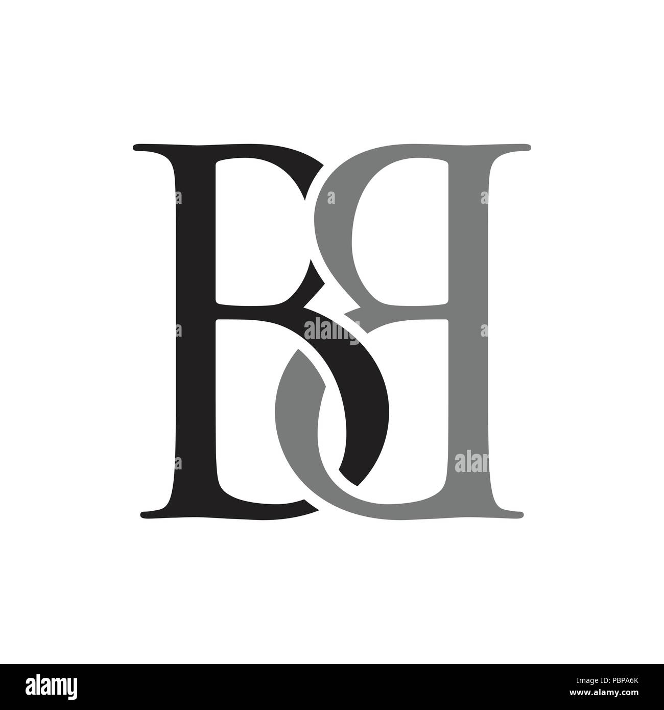 Ab Buchstabe B Initialen Lettermark Vektor Symbol Grafik Logo Design Template Stock Vektor