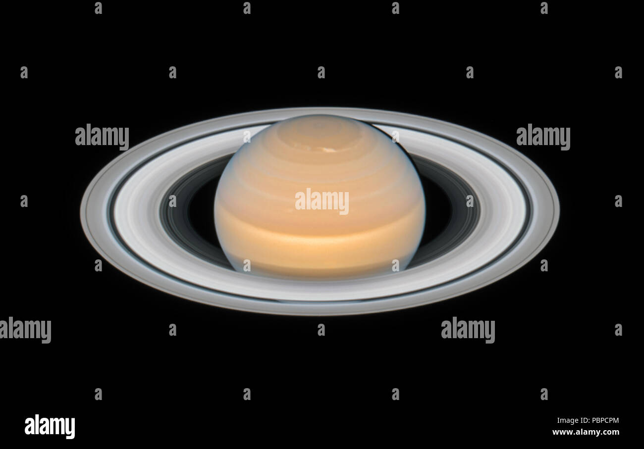 Nasa Bild des Saturn von Hubble Teleskop Stockfoto