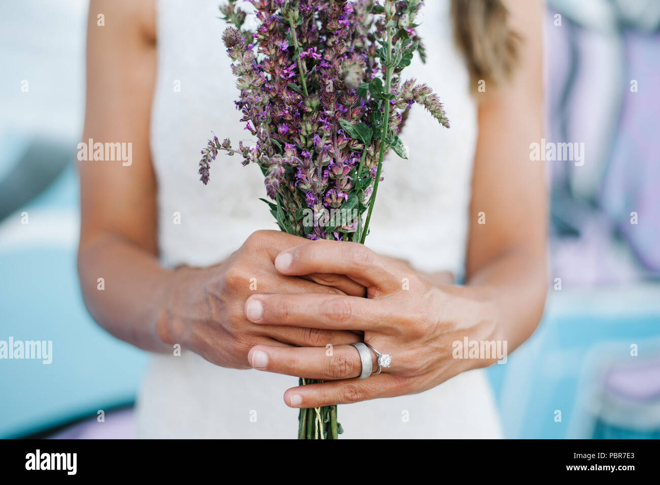 Detail Schießen von brautstrauß Stockfoto