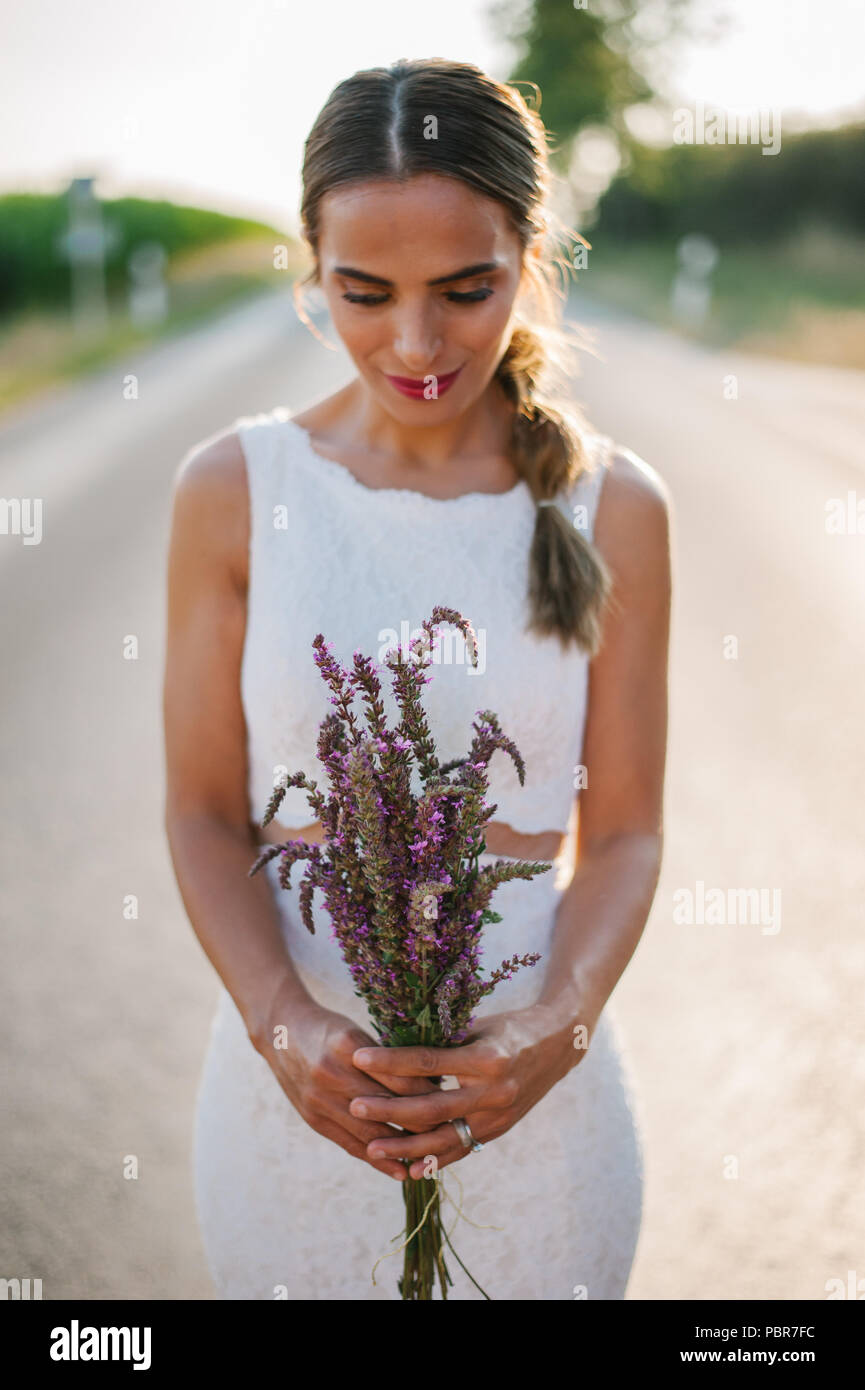Detail Schießen von brautstrauß Stockfoto