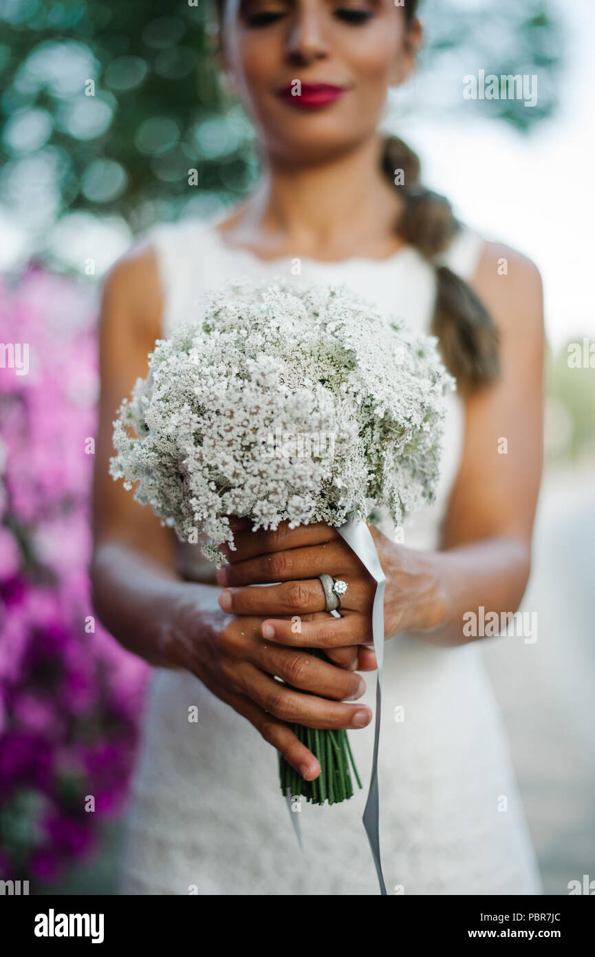Detail Schießen von brautstrauß Stockfoto