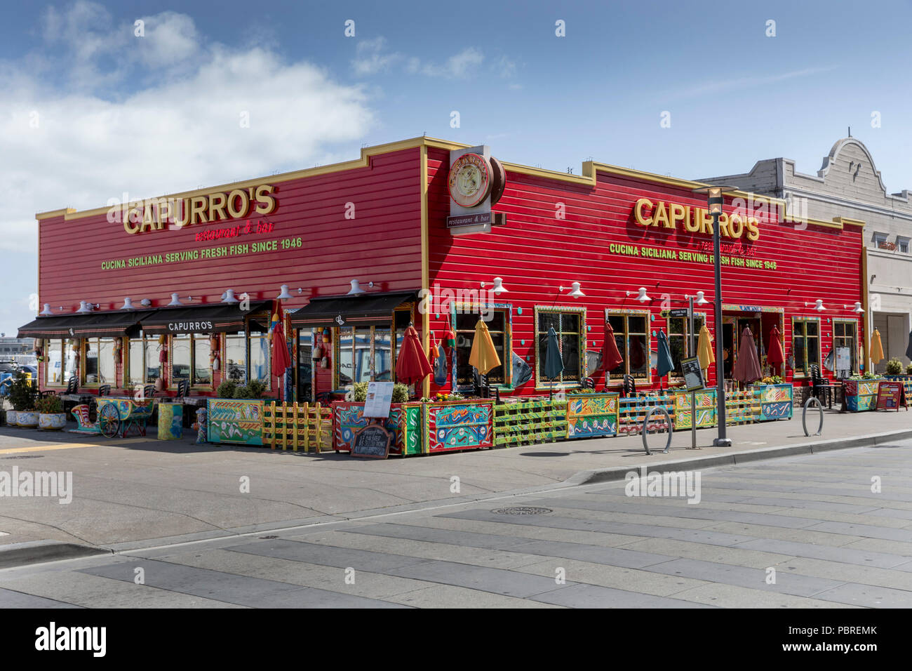 Capurro's Restaurant, Fisherman's Wharf, San Francisco, Kalifornien, Vereinigte Staaten von Amerika, Freitag, Juni 01, 2018. Stockfoto