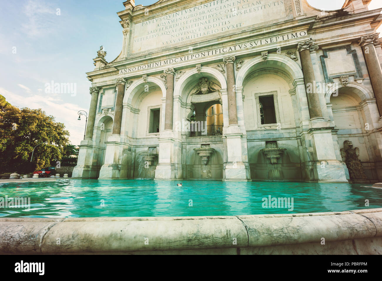 Die Fontana dell'Acqua Paola Stockfoto