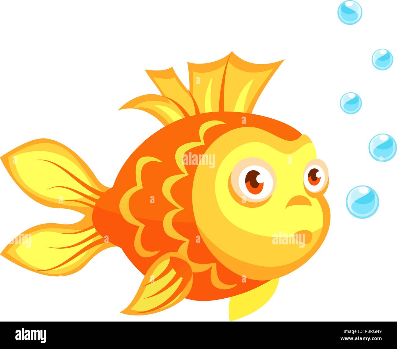 Cartoon Vektor gold Fish Stock Vektor