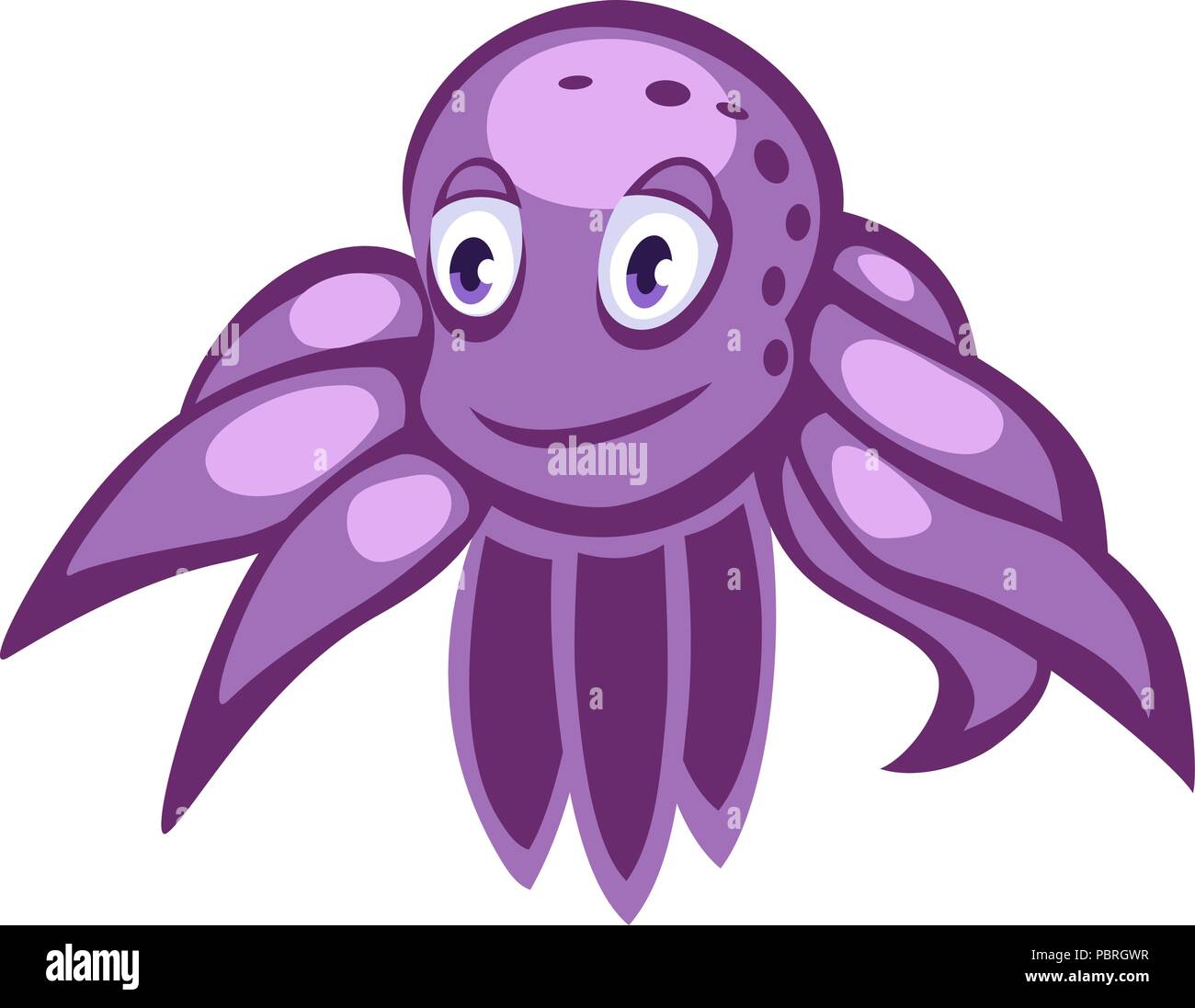 Cartoon Vektor octopus Charakter Stock Vektor