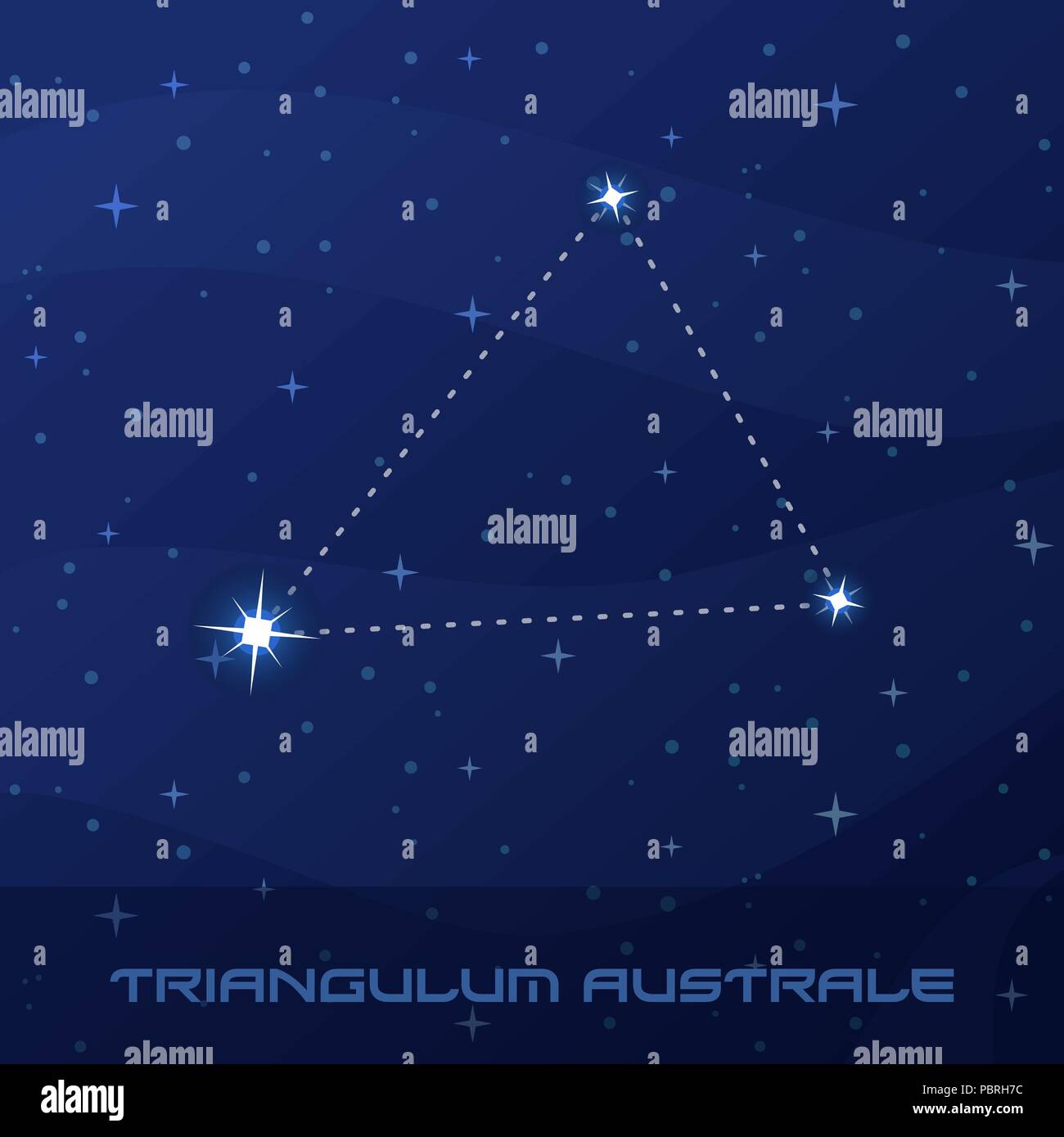 Sternbild Triangulum Australe, Südliches Dreieck Stock Vektor