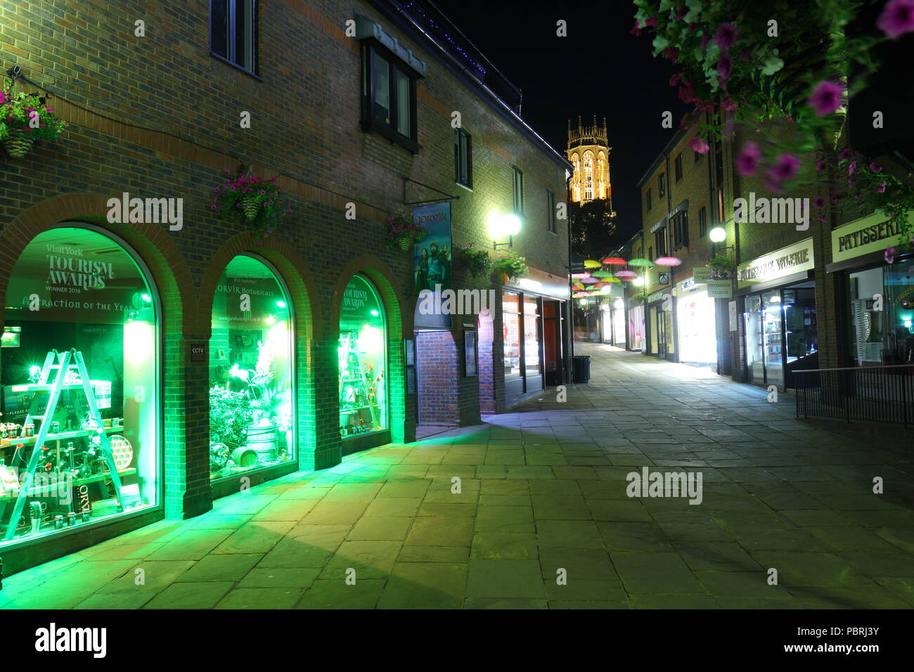 York Jorvik Viking Centre bei Nacht Stockfoto