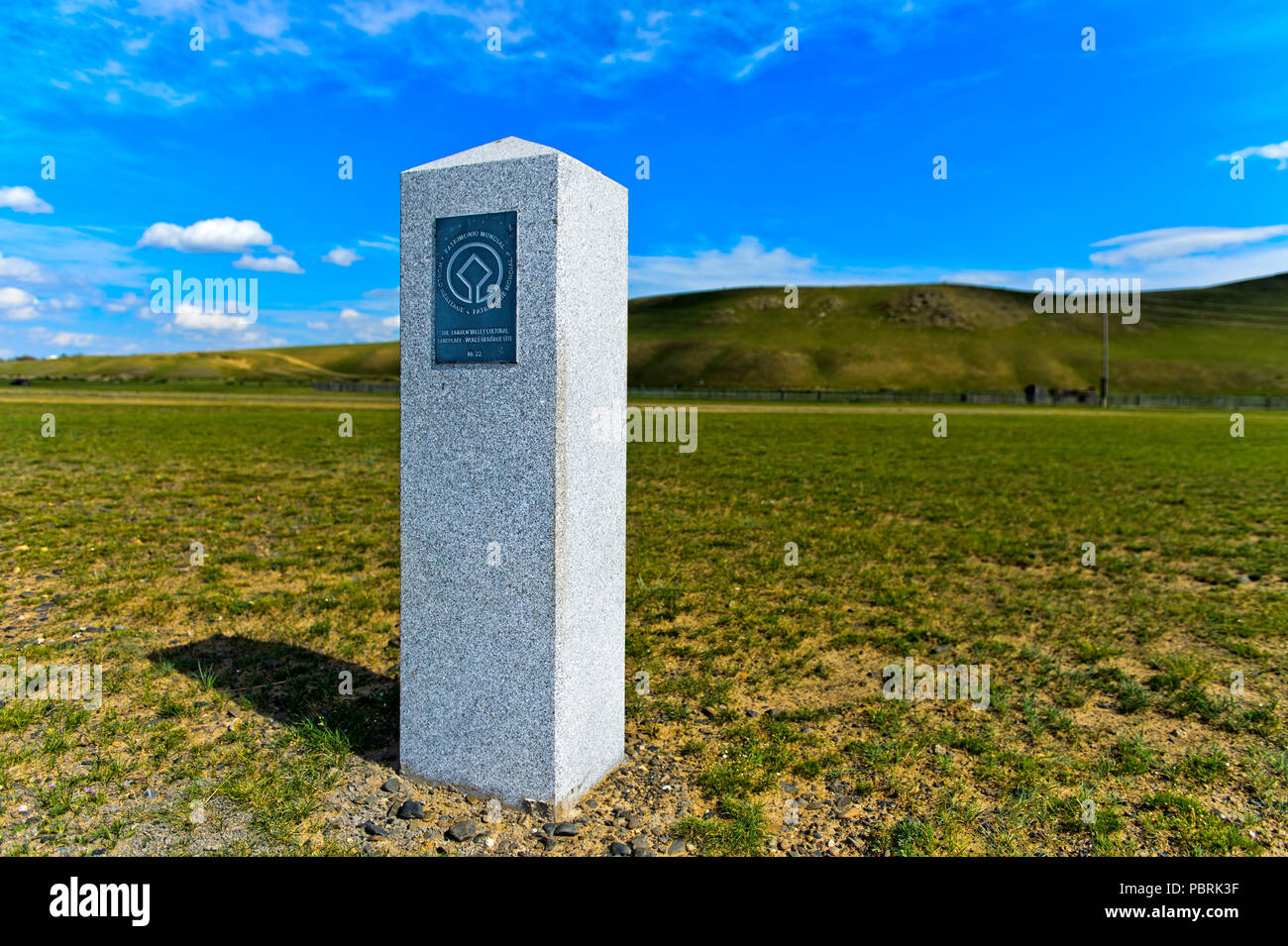 Wahrzeichen, UNESCO-Weltkulturerbe. Kulturelle Landschaft, Orchon Tals, Charchorin, Provinz Öwörchangai, Mongolei Stockfoto