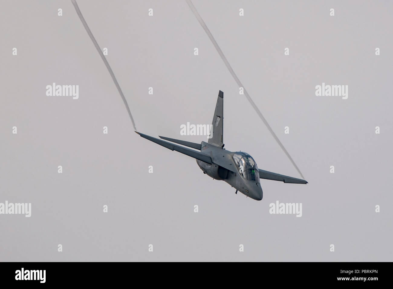 Leonardo T-346 ein Meister der italienischen Luftwaffe an der Royal International Air Tattoo, RAF Fairford, England am 13. Juli 2018. Stockfoto