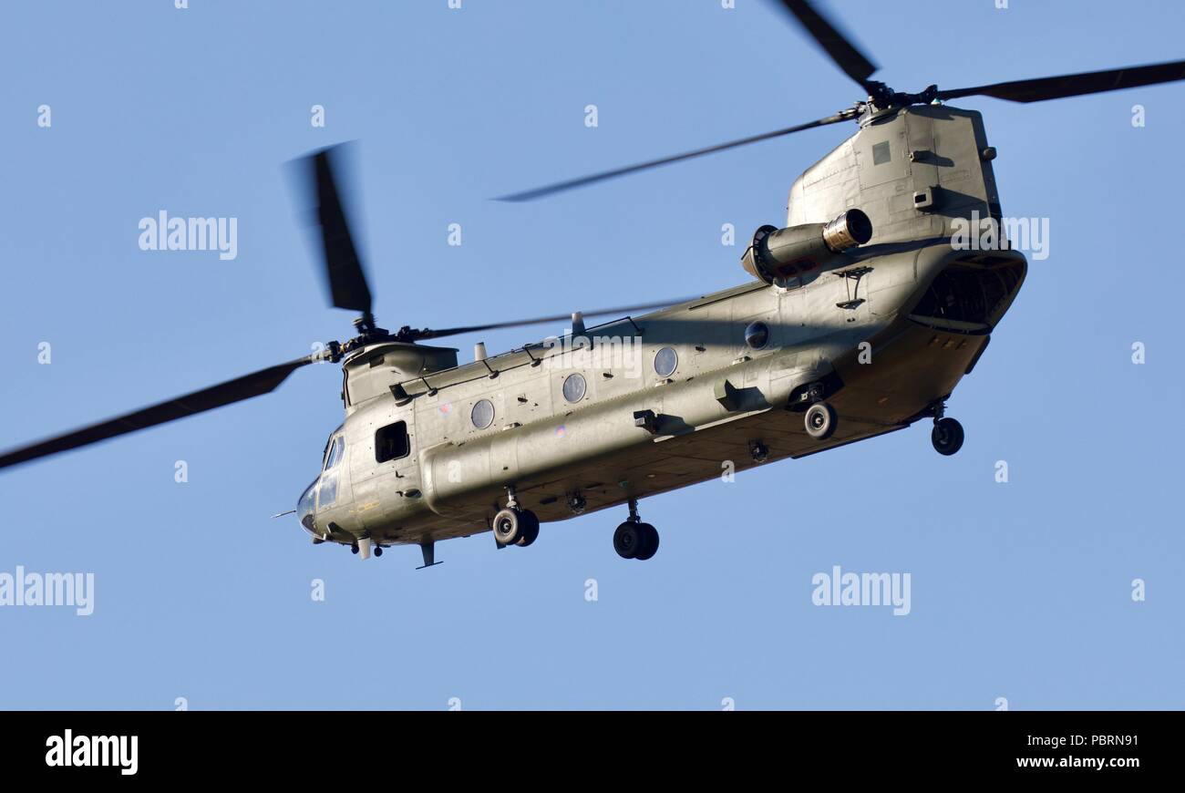 RAF Chinook an der Royal International Air Tattoo 2018 Stockfoto