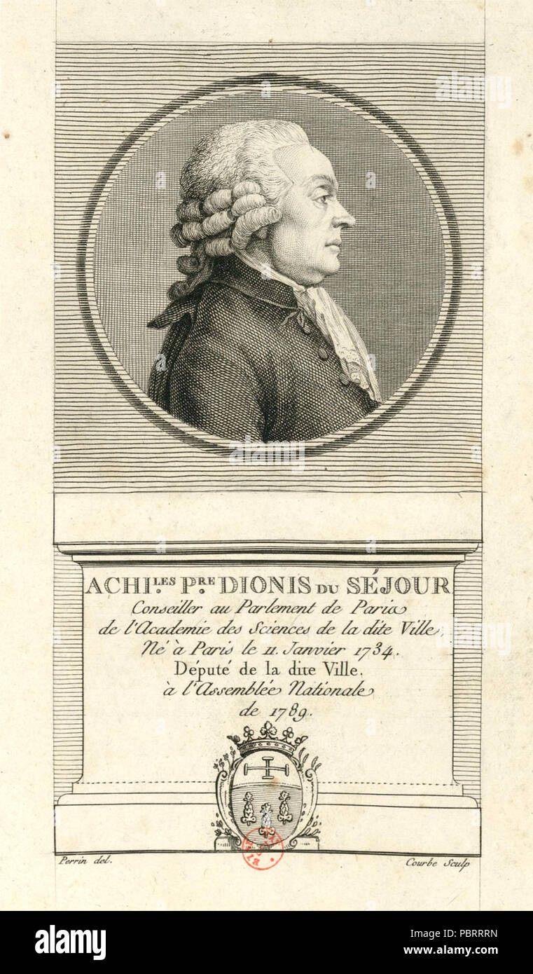 Achille Pierre Dionis du Séjour (Courbe & Perrin). Stockfoto