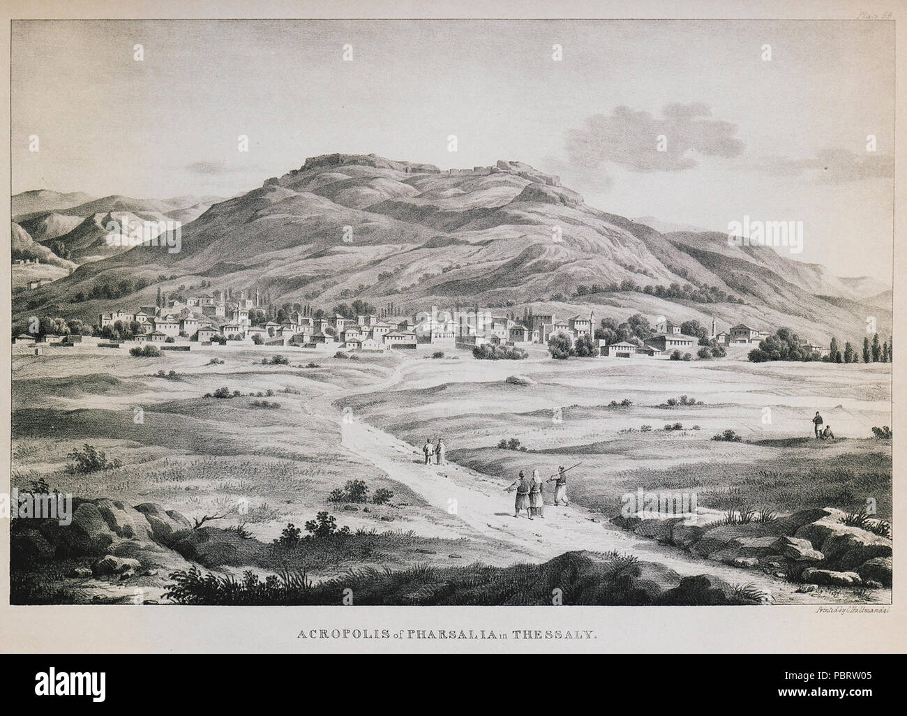 Akropolis von pharsalia in Thessalien - Ingram Edward - 1834. Stockfoto