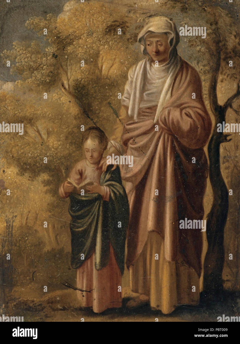 Adam Elsheimer (Nachfolger) - jungendliche Jungfrau Maria mit der heiligen Anna sterben. Stockfoto