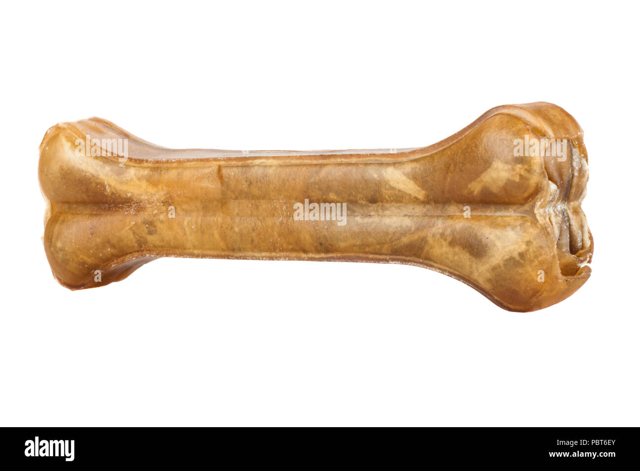 Hundeknochen isoliert auf weißem Hintergrund Stockfoto