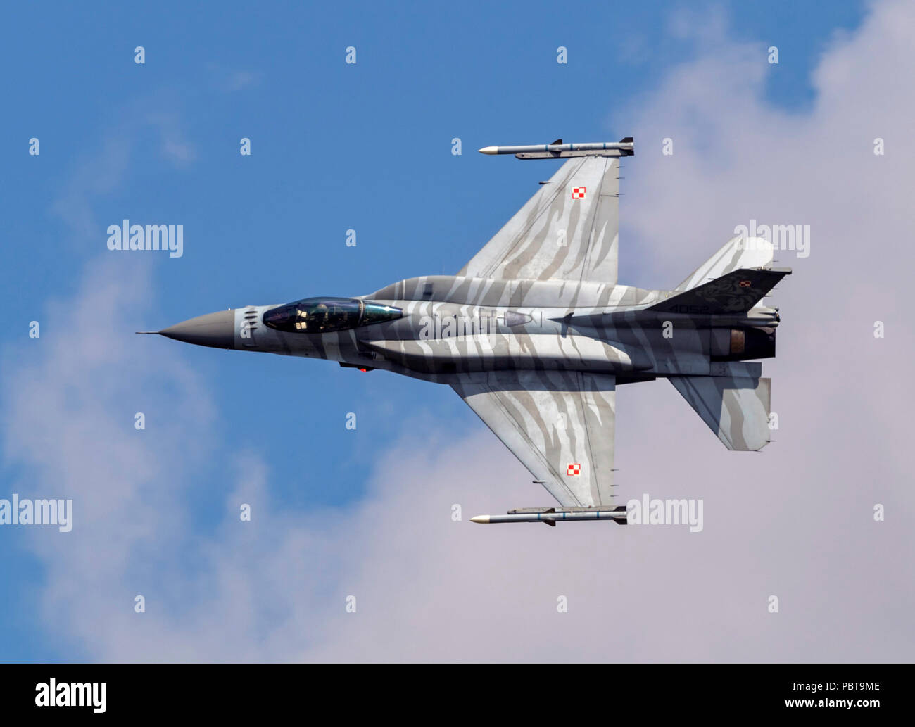 F-16C Fighting Falcon, die polnische Luftwaffe, Tiger, Stockfoto