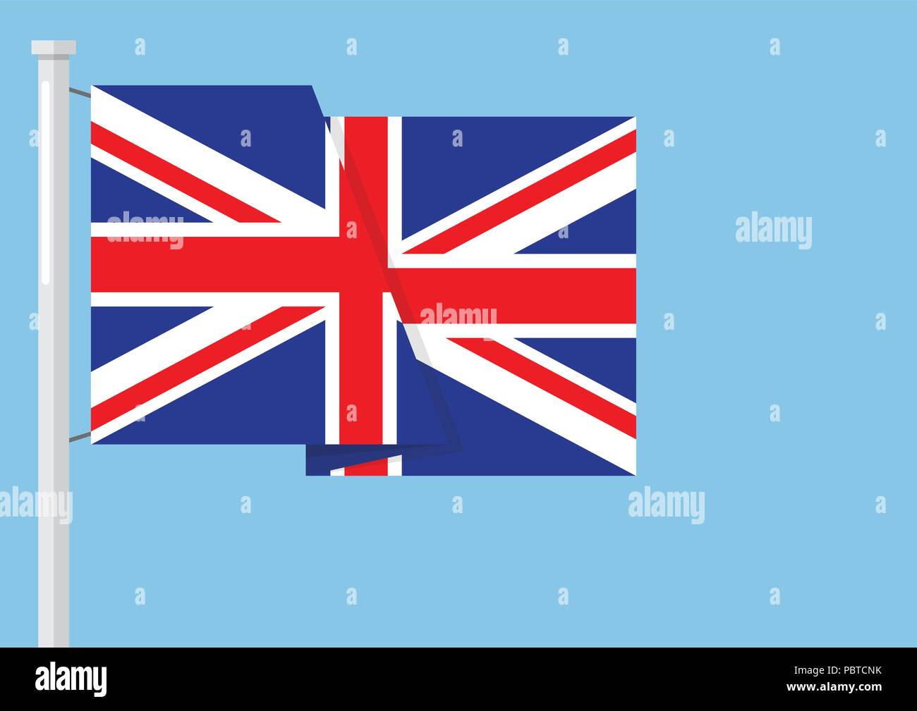 Großbritannien Flagge mit Copyspace. Vector Illustration Stock Vektor