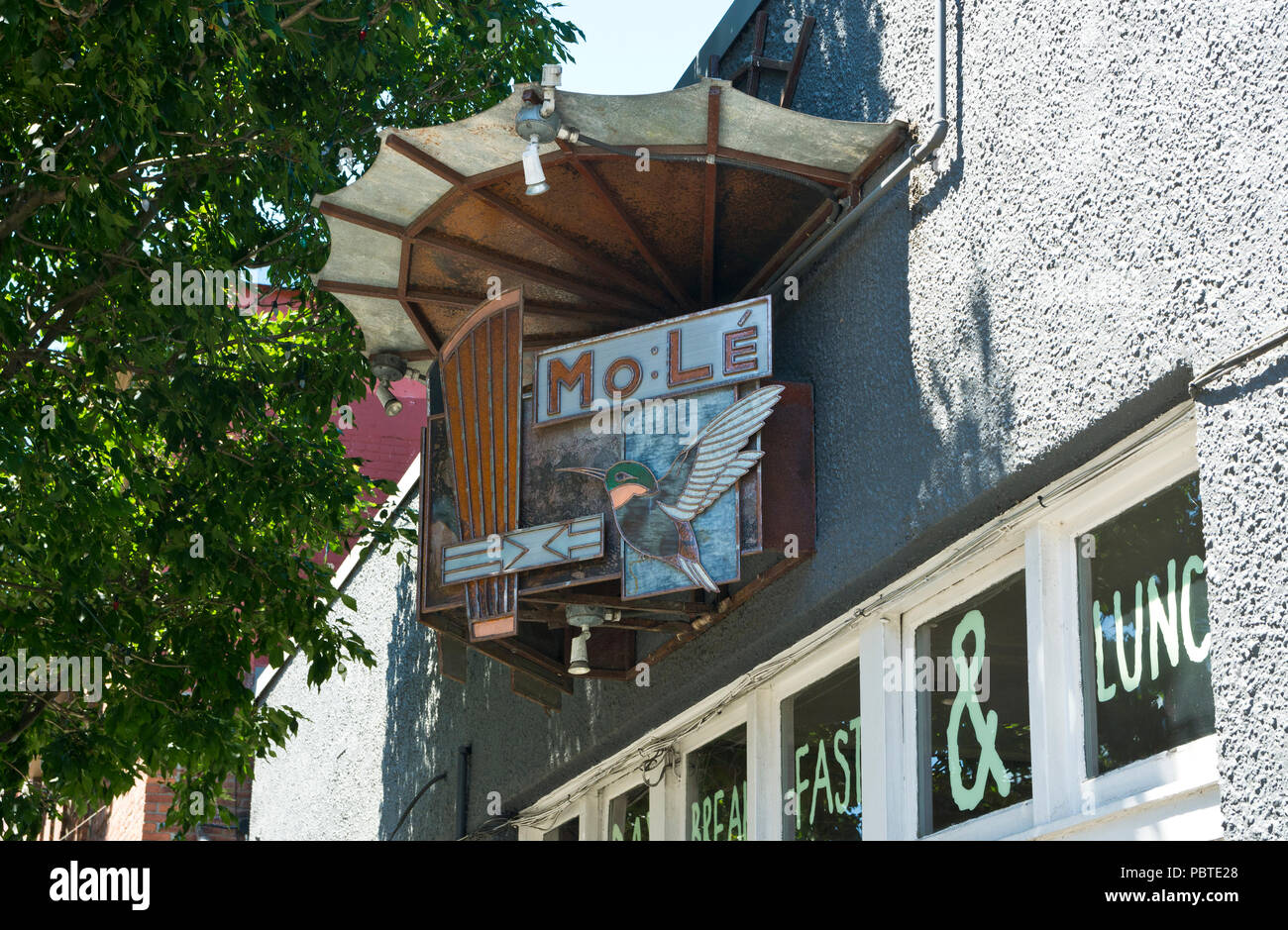 Mole Cafe Restaurant in Victoria, British Columbia, Kanada Stockfoto