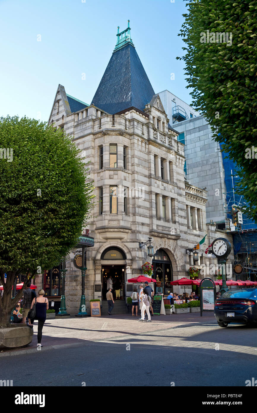 Irish Times Pub in der Nähe von Bastion Square in Victoria, British Columbia, Kanada Stockfoto