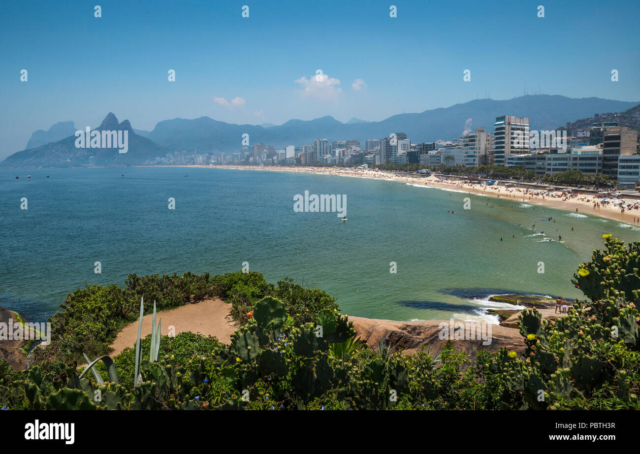 Strand von Ipanema in Rio De Janeiro, Brasilien Stockfoto