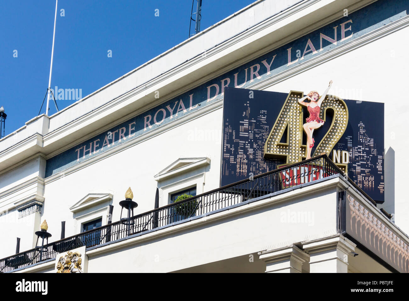 The musical 42nd Street at the Theatre Royal Drury Lane in the West End of London. Stockfoto