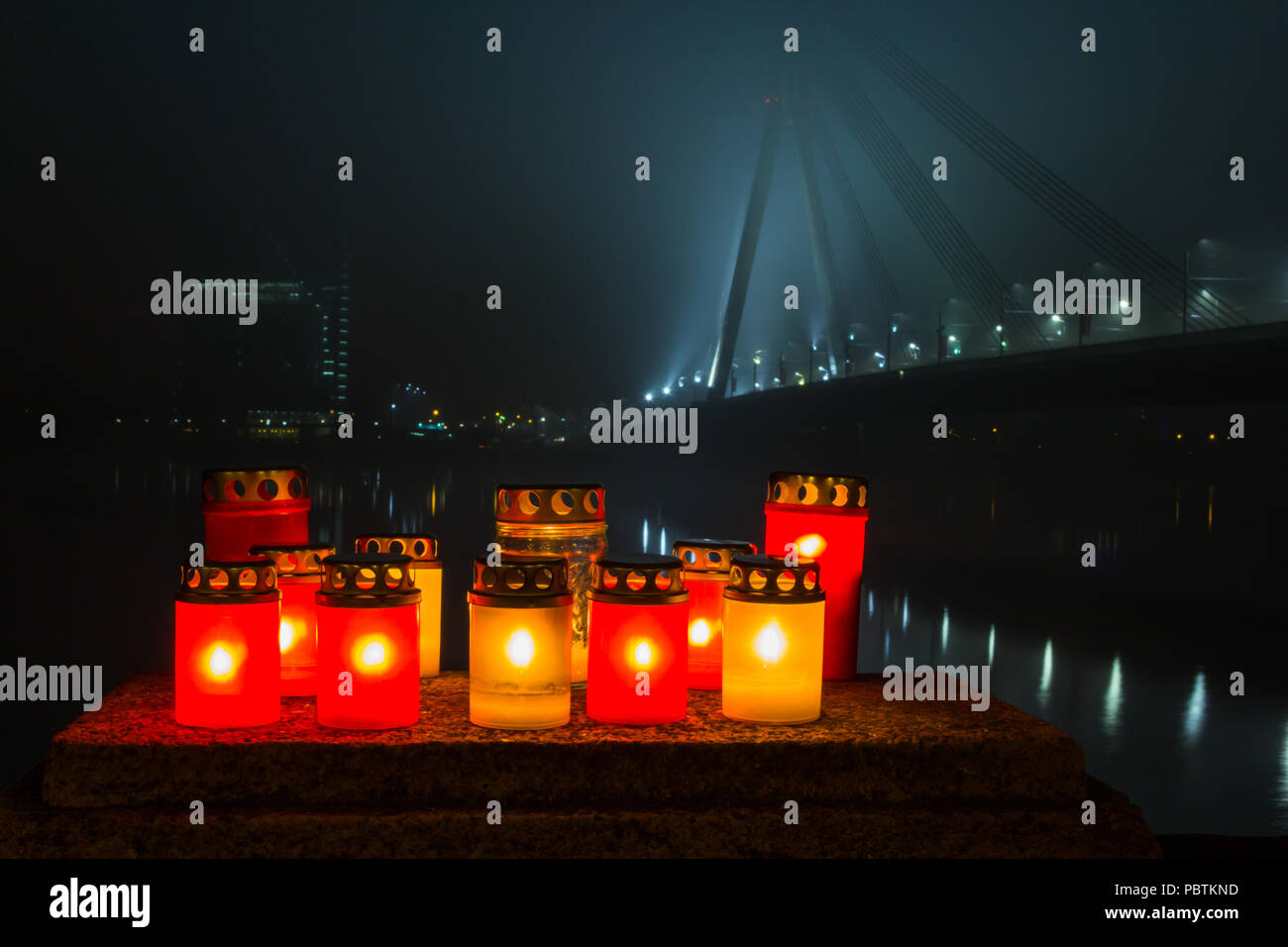 Kerzen von Speicher Stockfoto