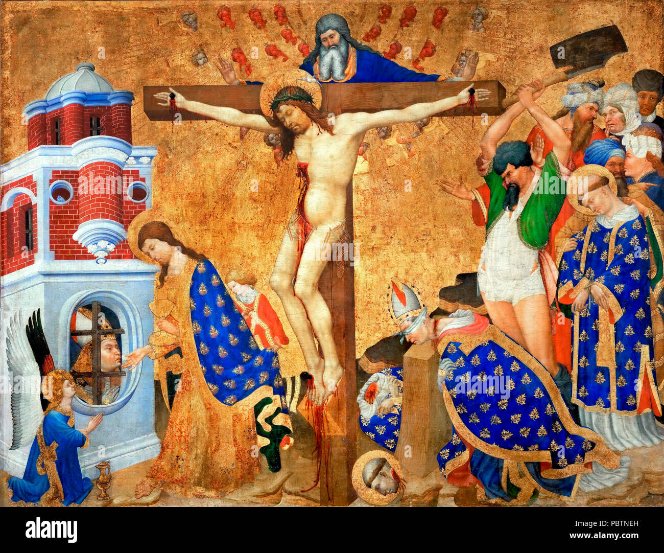 Altarbild von St. Denis in Paris, die letzte Kommunion und das Martyrium von Saint Denis. Henri Bellechose, ca. 1416 Stockfoto