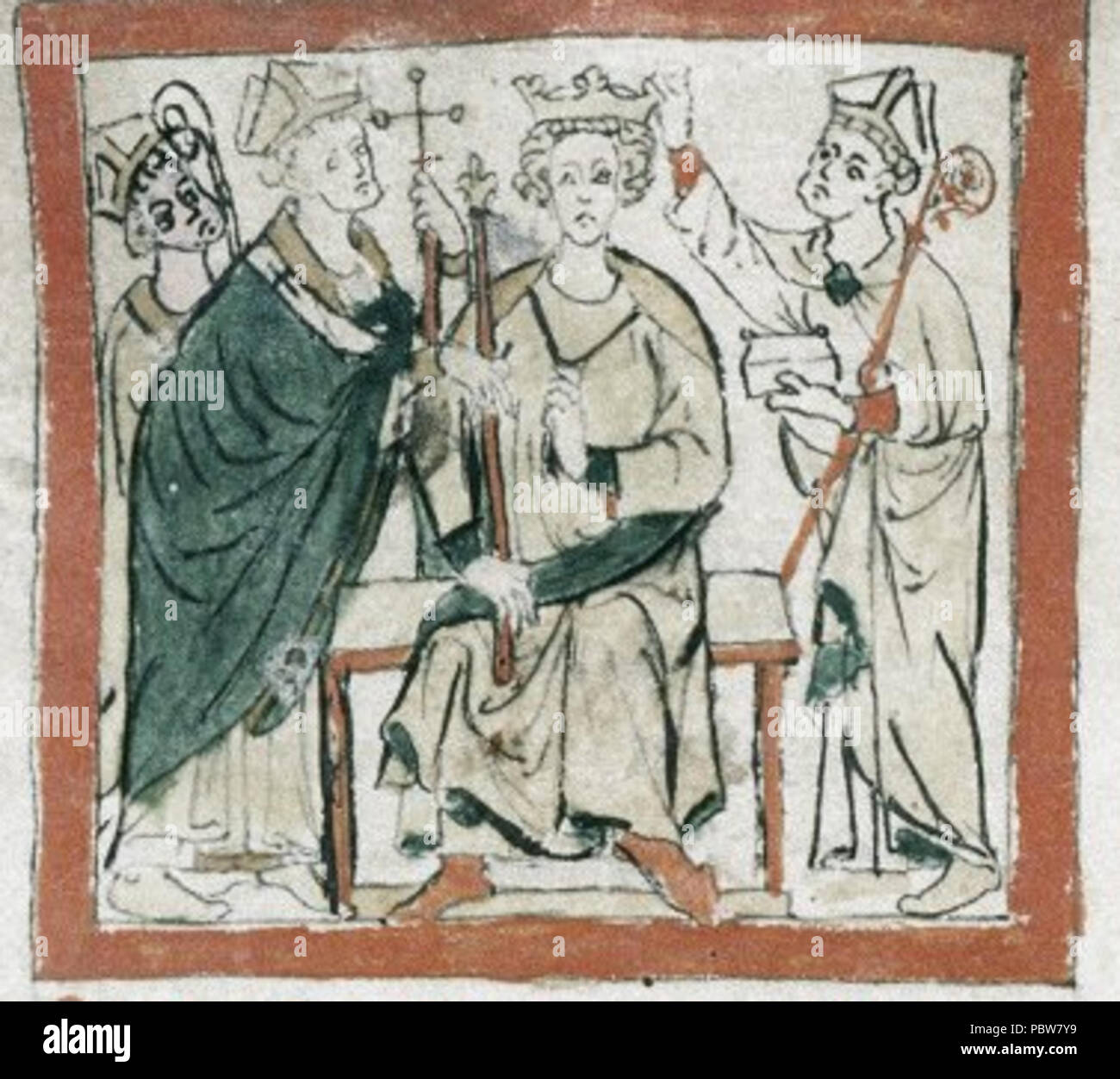 144 Krönung von Edward dem Bekenner Stockfoto