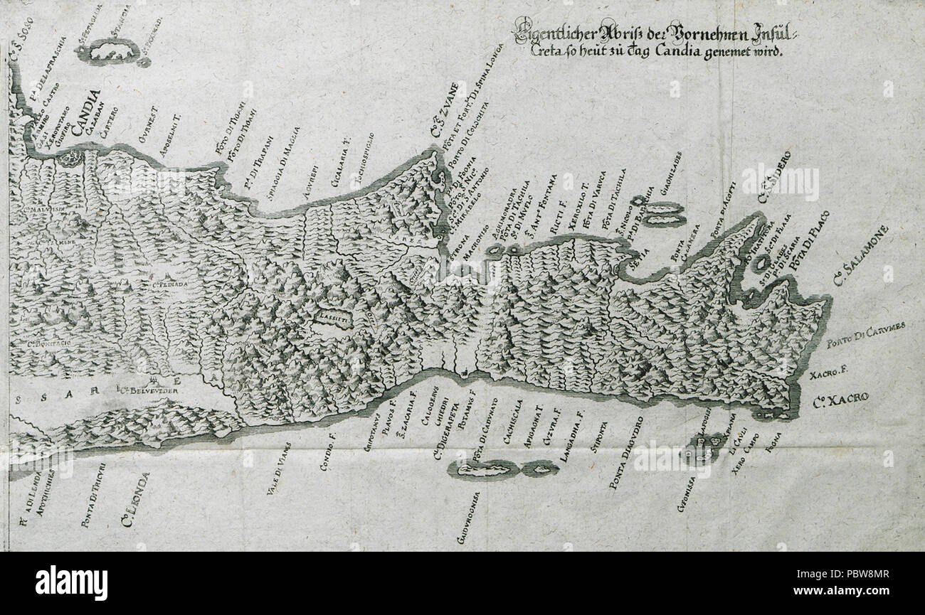 146 Creta so heut zu Tag Candia genemet wird - Palmer Roger Graf von Castlemaine - 1669 Stockfoto