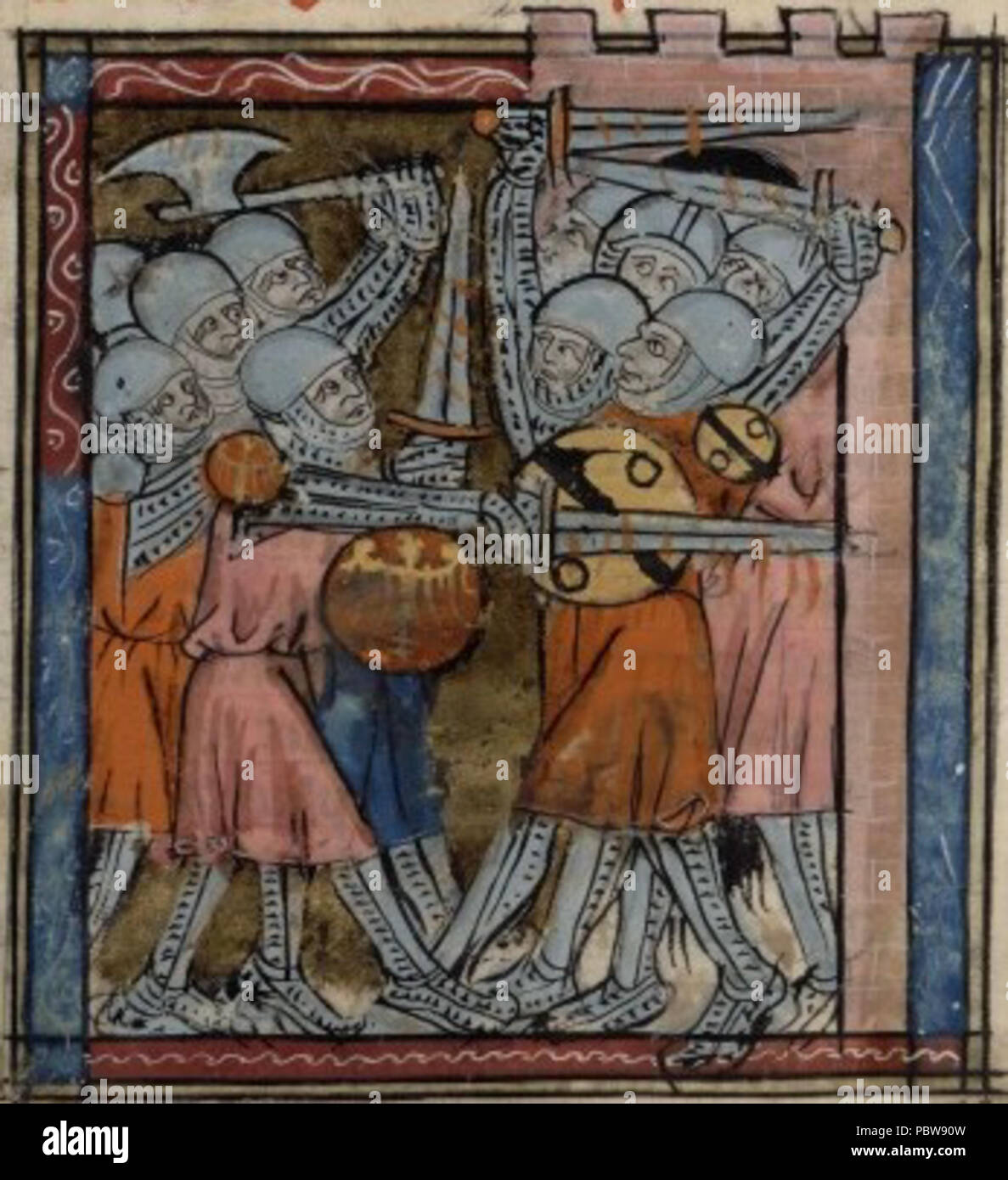 148 Kreuzfahrer angreifenden Niš, 1096 Stockfoto