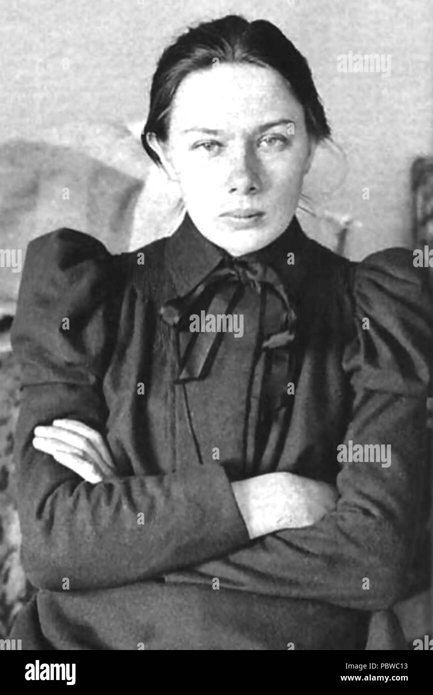 Nadeschda Krupskaja (1869-1939) Ehefrau von valdimir Lenin Stockfoto