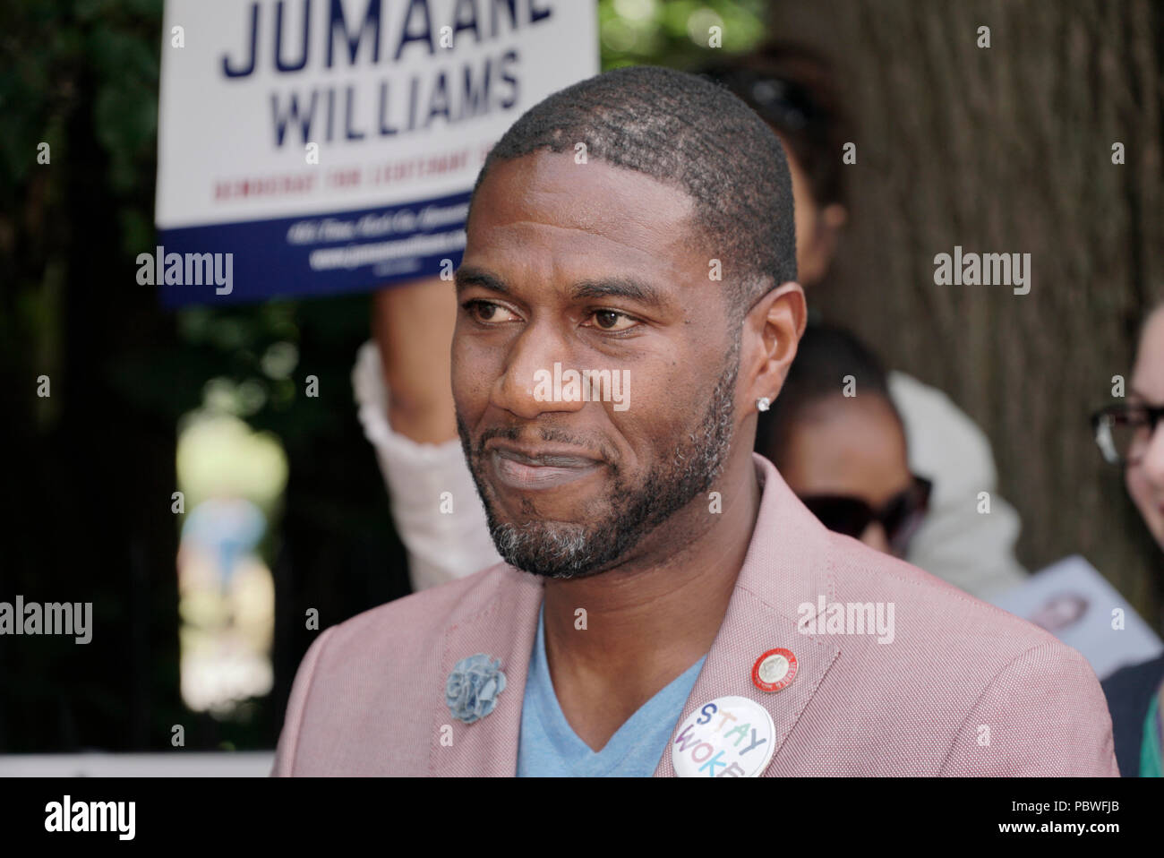 Juli 29, 2018 - New York, New York, USA - Jumaane Williams Kampagne für Vizegouverneur (Credit Bild: © John Marshall Mantel über ZUMA Draht) Stockfoto