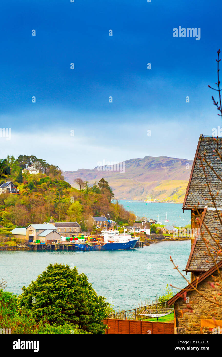 Die NLB-Schiff "Polarstern" an der NLB-Depot in Oban Hafen Hafen liegt, Argyll und Bute, Schottland, Großbritannien Stockfoto