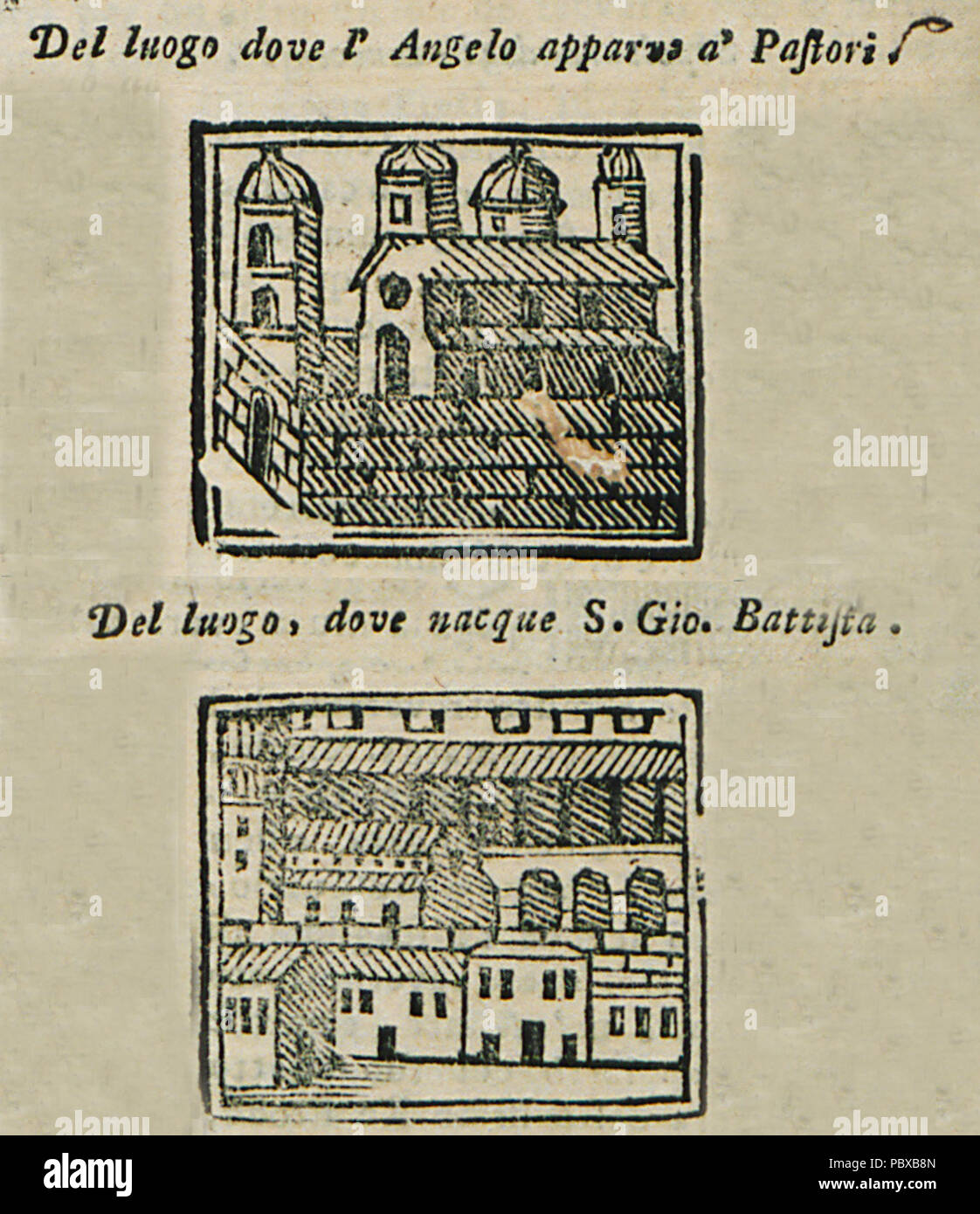 157 Del luogo Dove l'Angelo apparis ein "pastori Del luogo, Dove nacque S GIO Battista - Bianco Noe - 1600 Stockfoto